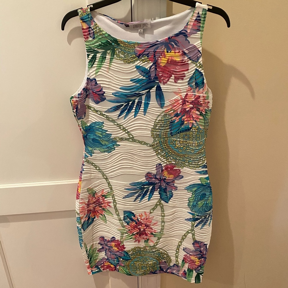 Jennifer Lopez Resort Collection Floral Dress